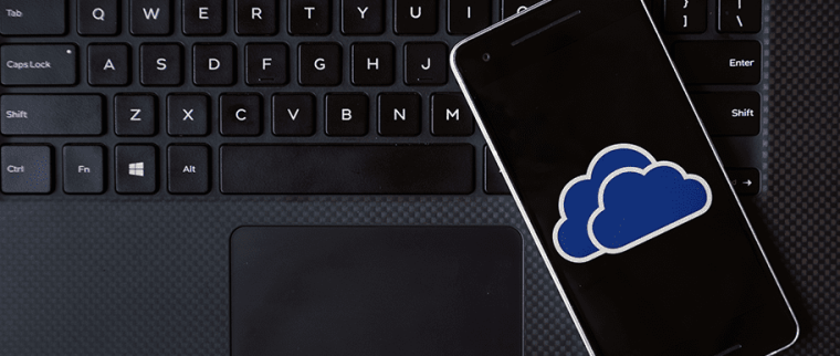 téléphone android avec icône de sauvegarde de données